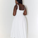 Modinzi Maxi dress Women’s Square Neck A-Line Midi Dress – Timeless Tailored Silhouette