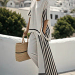Modinzi Sets Women’s Striped Two-Piece Set – Relaxed Top & Wide-Leg Pants